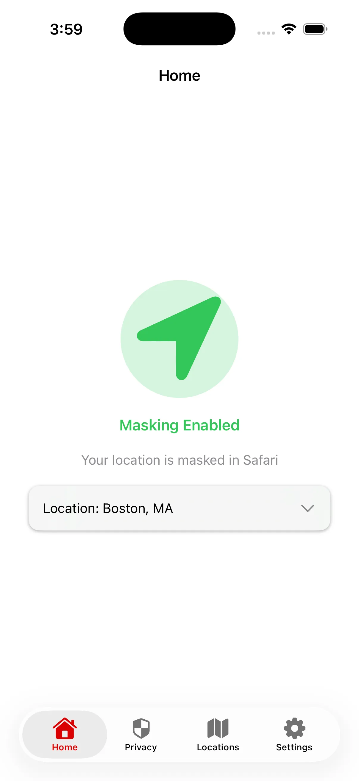 GeoCeptor iOS Location Spoofer App Interface running on iPhone